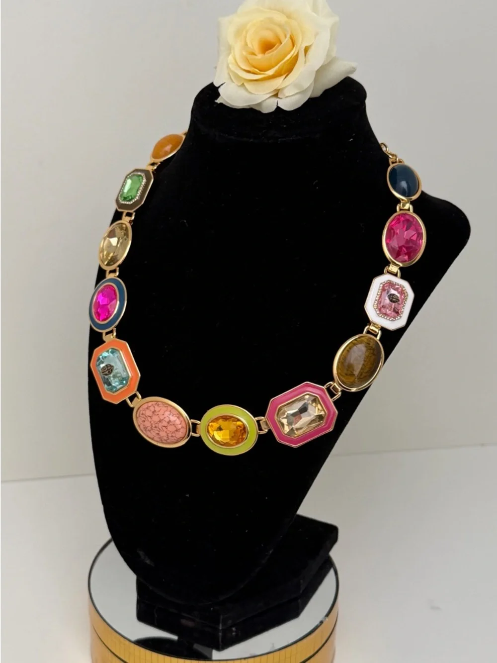 Kurt Geiger Multicolor Gemstone Statement Necklace. New ☀️ Luxurious Box Free ☀️ - Picture 10 of 17